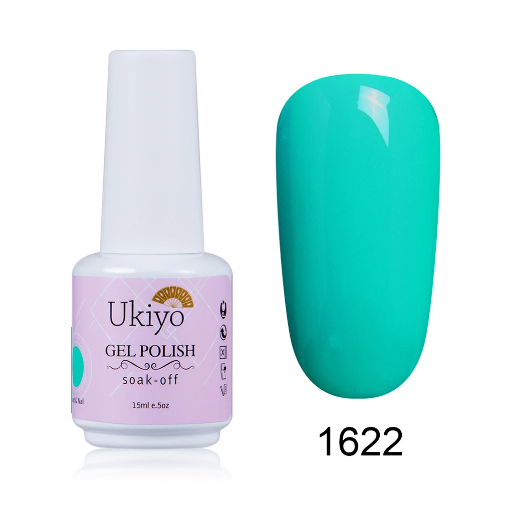 Ukiyo 15 мл гель лак Vernis полуперманентный УФ-гель для ногтей эмаль гель для ногтей геллак замачиваемый блеск лак для ногтей - Цвет: 1622