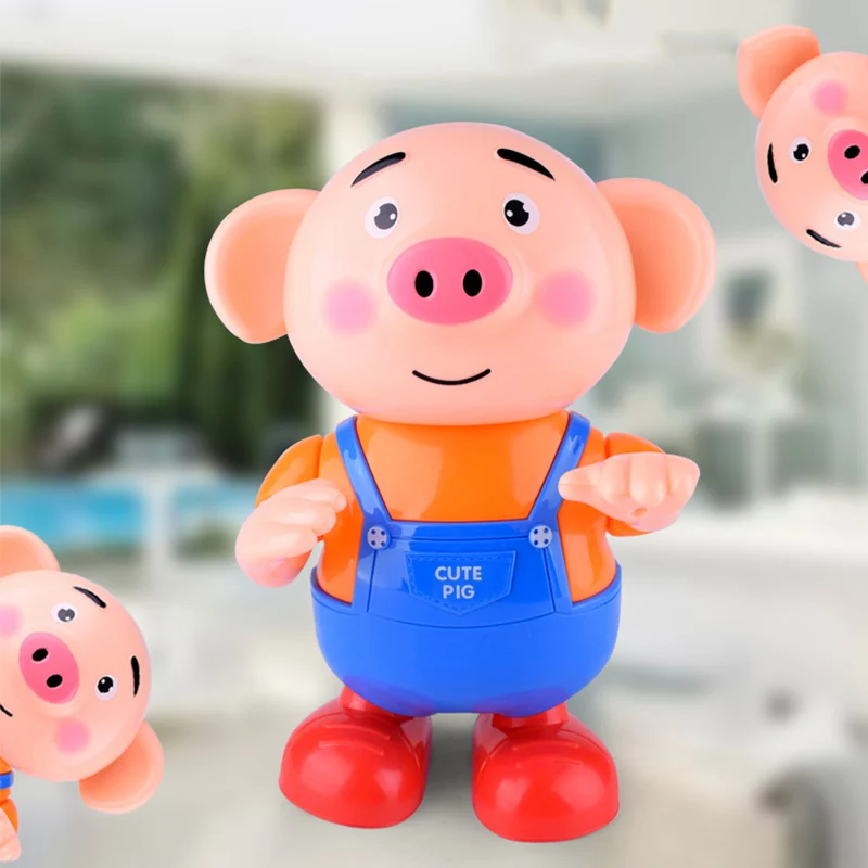 Electric Pig Dancing Music Walking Toy Singing Musical Lighting For
