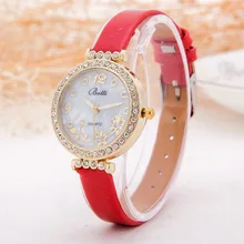 Excessive High quality mini women watch High model Luxurious Quartz watch Ladies Leather-based Strap Costume Watches Rhinestone wristwatch Clock