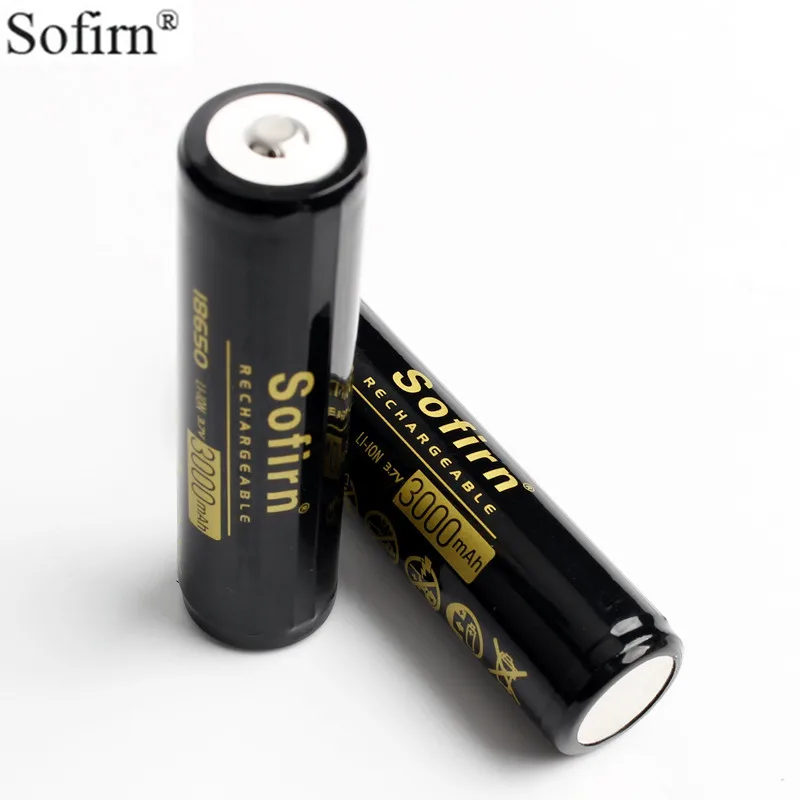 

Sofirn 18650 3.7V Battery 3000mah Li-ion Rechargeable battery 18650 With PCB Protected Board Batteries Cell for LED Flashlight