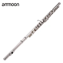 Ocidental concerto flauta banhado a prata 16 buracos c chave cupronickel woodwind instrumento com pano de limpeza vara saco