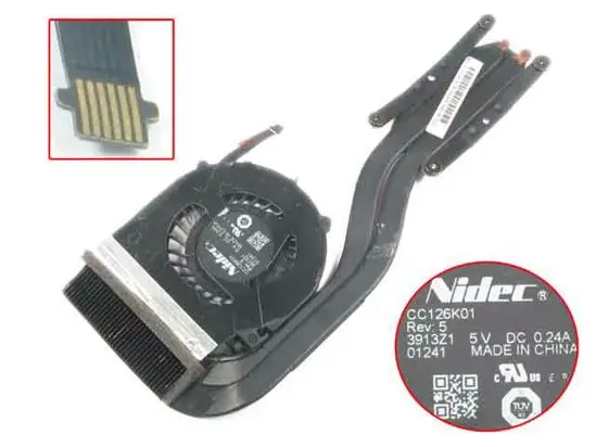 Nidec 04X3829 CC126K01 THINKPAD X1 DC 5V 0.24A 6 проводов теплоотвод охлаждающий вентилятор