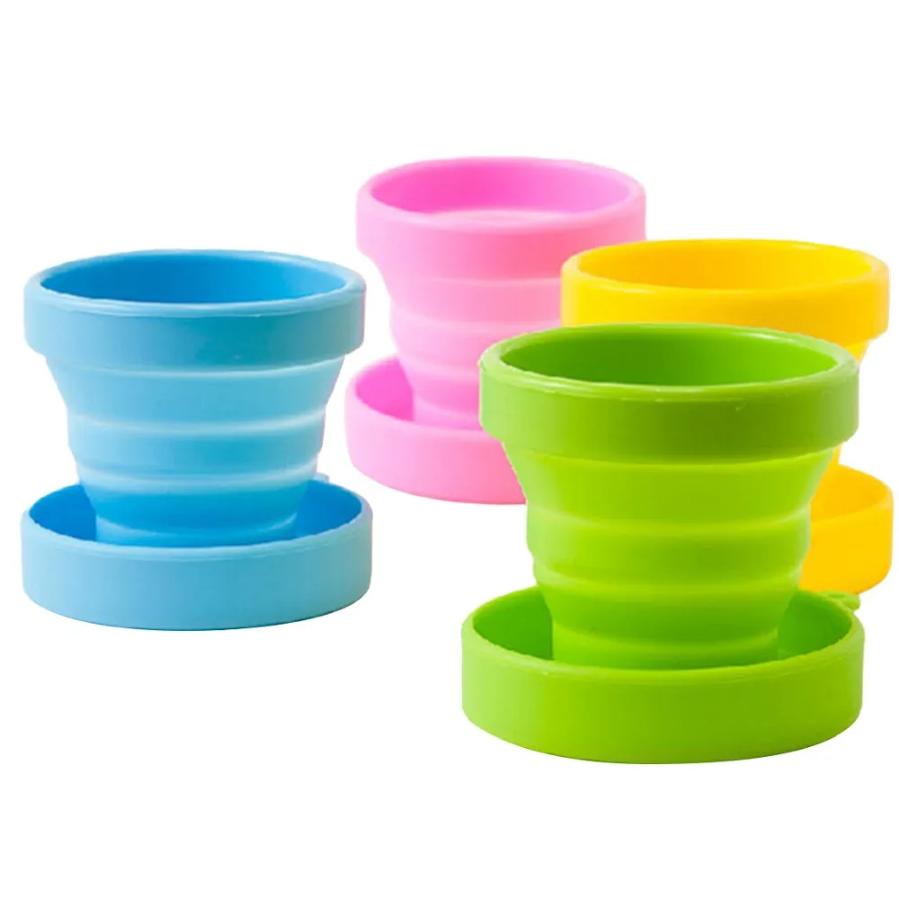 170ml Retractable Portable Silicone Mugs Folding Cup Outdoor Travel Telescopic Collapsible Cups Outdoor Sports tazza
