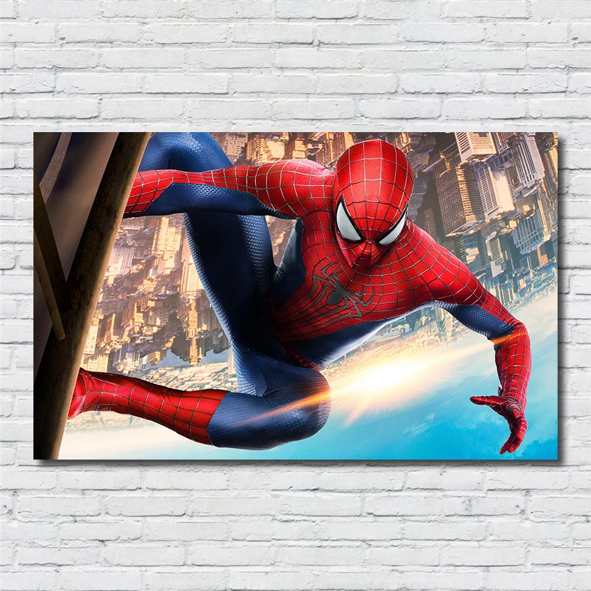 Потрясающий человек-паук, супергерой, Человек-паук, мультяшная живопись, качество, рейинг, домашний декор, плакаты, настенная живопись на холсте, R36