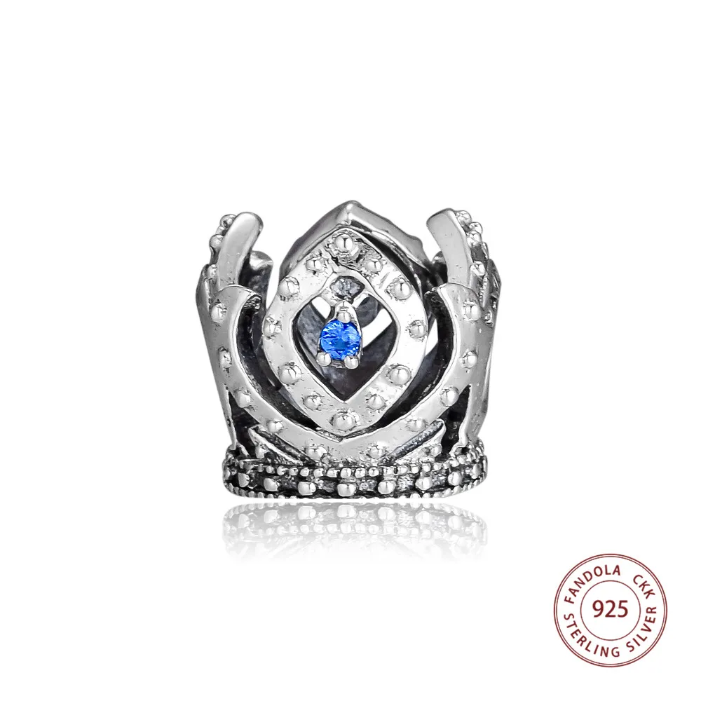 

Trendy 100% 925 Sterling Silver Elsa Crown Openwork Charm Argent Beads for Jewelry Making Fits Original Bracelet Jewellery
