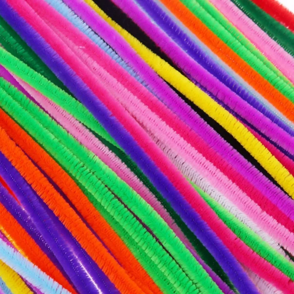 Dongzhur 100 шт./компл. многоцветный ремесло игрушка синели стебли ершиков Детский сад DIY творчества детей ремесленных Материал игрушки
