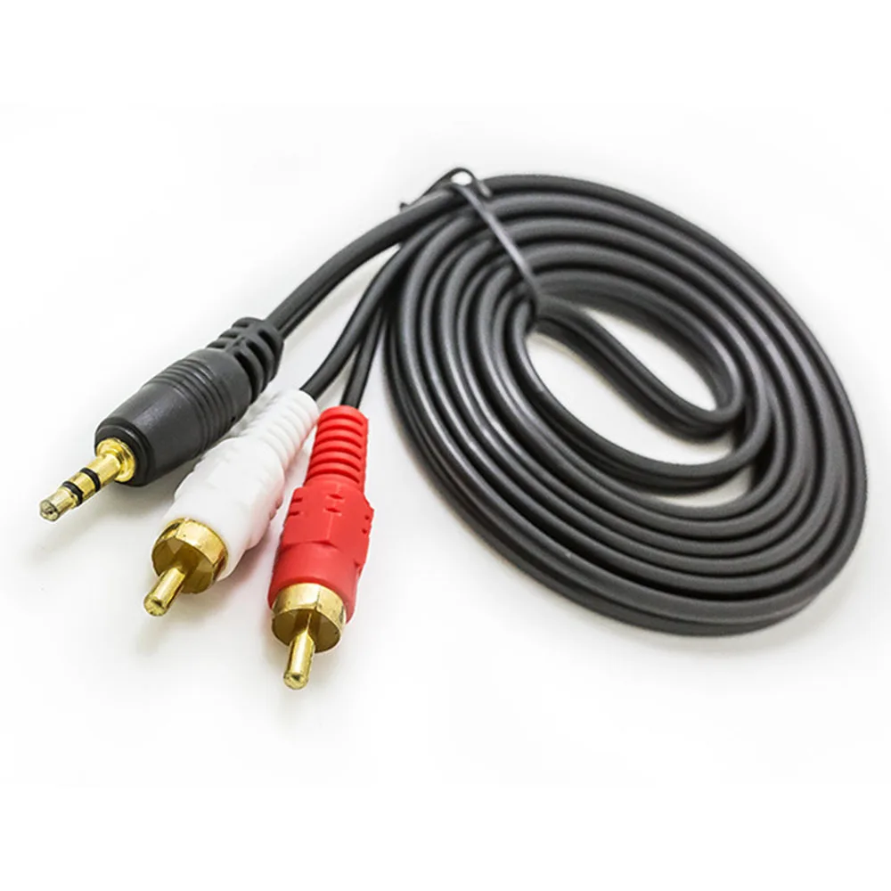 Аудиокабель с разъемом 1 5 м 3 мм разъем 2RCA Lotus одноточечный двумя динамиками