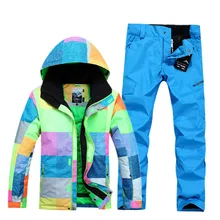Gsou снег открытый один двойной борт дышащий ветрозащитный Водонепроницаемый лыжный костюм мужской костюм для защиты от ветра