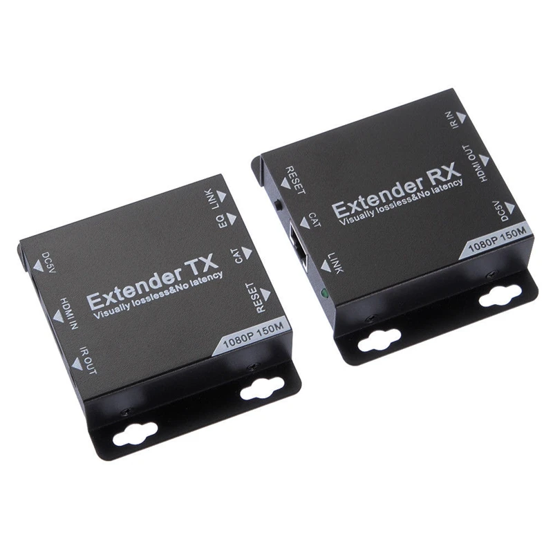 

HDMI Extender TX+RX 1080P to 150M Over Cat6/Cat7 UTP Ethernet Network RJ45 Cable