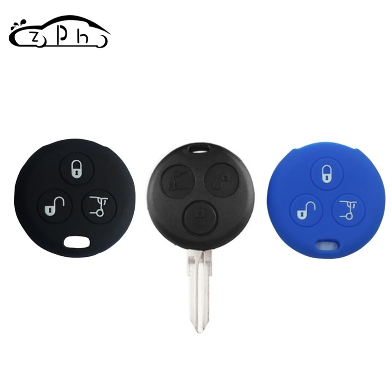 

3 Buttons Silicone Car Remote Key Cover Fob Case for Mercedes Benz Smart City Roadster Fortwo 450 Forfour Chiave Accessories Hot
