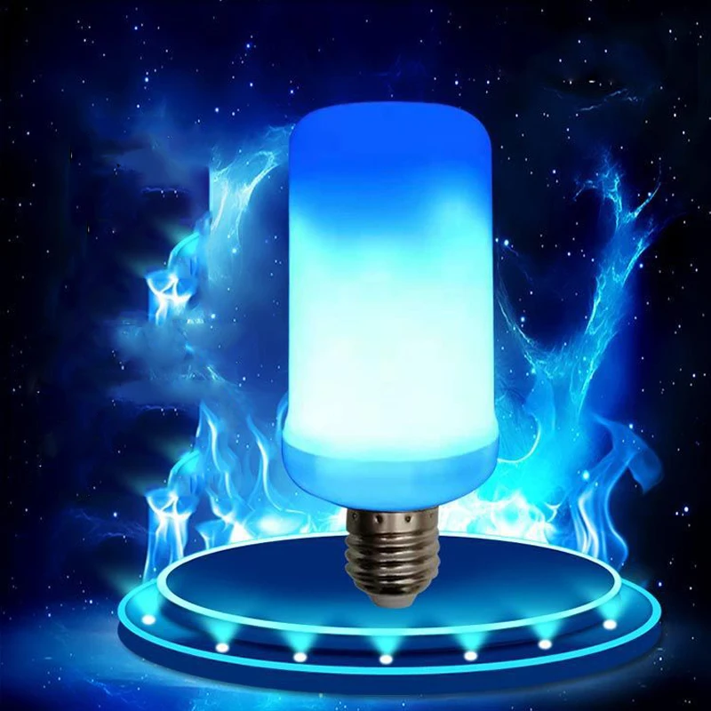 

Burning Nature Fire Effect Simulated Light Multi Modes Atomosphere Lamps Xmas Party Birthday Decor LED Flame Bulb Flickering