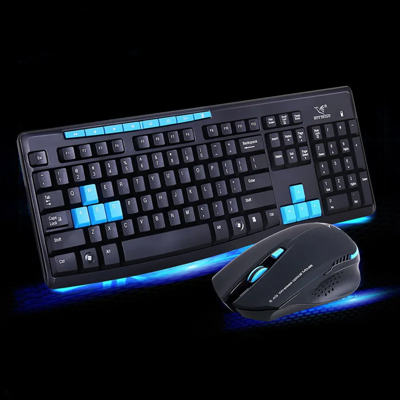 

New 2.4G Wireless Gaming Keyboard + Mouse Set Combo for Desktops Laptops PC HJ55