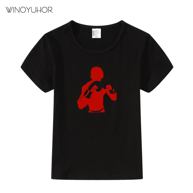 T-Shirts hot Kick Boxing Sports Fighter Kids Funny T-Shirts Summer Children Cotton Baby Clothes Boys/Girls Casual Cool Tops Tees T-Shirts discount T-Shirts