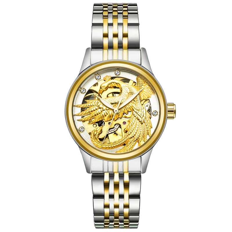 TEVISE Phoenix Women Watches Gold Luminous Automatic Self-Wind Watch Luxury Female Clock Mechanical Ladies Watches Waterproof (9)