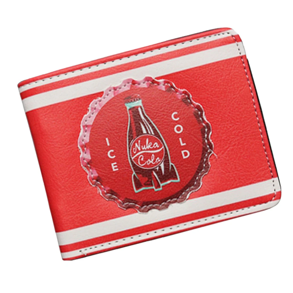 Красный Fallout кошелек 4 5X4 дюйма белый Nuka cola двухслойный игровой тематический
