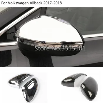 

Car Stick Rear View Rearview Glass Mirror Cover Trim 2pcs For VW Volkswagen Variant Alltrack 2015 2016 2017 2018 2019