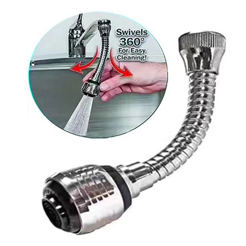 

Stainless Steel Rotatable Bathroom Kitchen Accessories Water Saver Water Tap Filter Faucet Extender Booster for Bathroom !