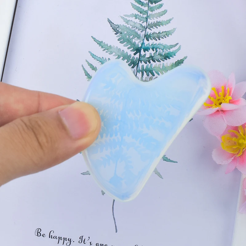

Hand Massager Opalite Gua Sha Tool Massage Face SPA Acupuncture Scraping Healing Jade Stone For Body Neck Back Foot Health Care