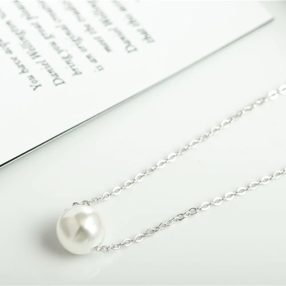 METEOR GARDEN жемчужное ожерелье с подвеской 925 пробы серебро - Окраска металла: Pearl