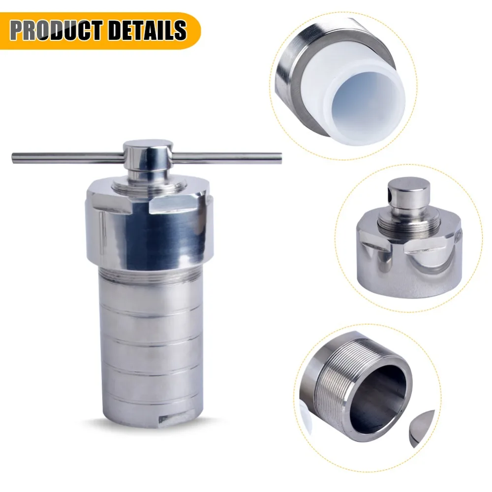 

Hydrothermal Autoclave Reactor vessel kettle with Chamber Hydrothermal Synthesis 25ml,50ml,100ml,150ml