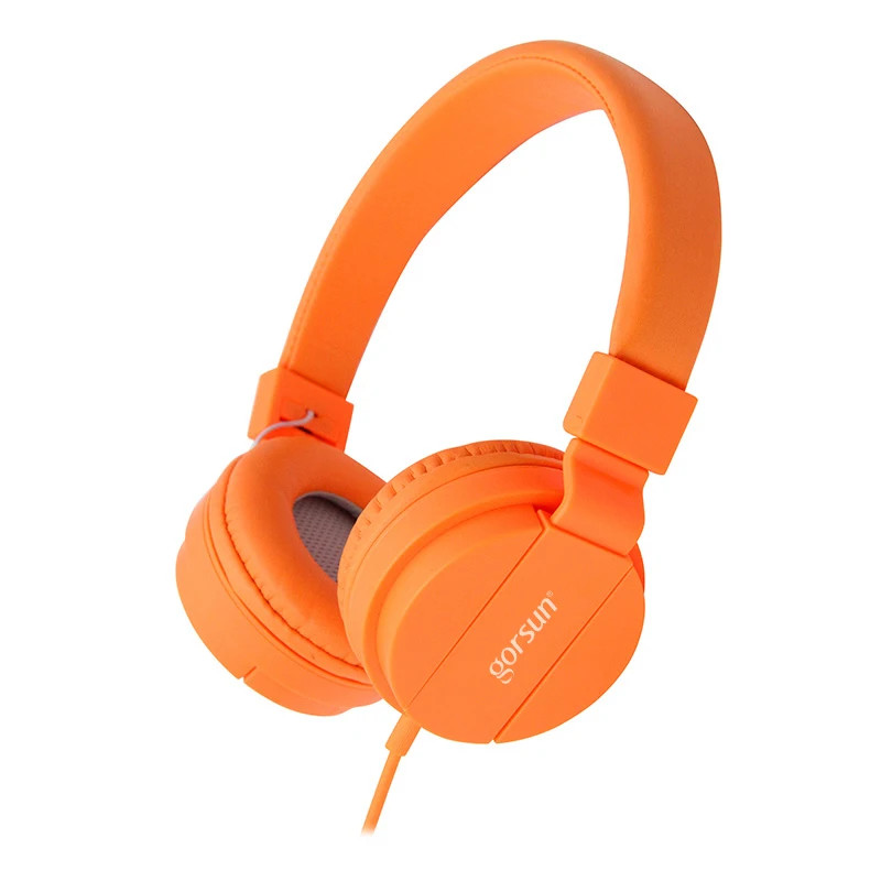 Gorsun GS778 наушники бас стерео Складная гарнитура 3,5 мм AUX для телефона MP3 MP4 - Цвет: Orange