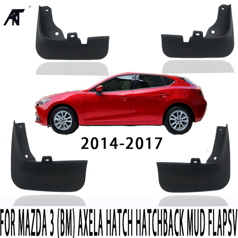 

Car Mud Flaps For Mazda 3 (BM) Axela Hatch Hatchback Set Mudflaps Splash Guards Mud Flap Mudguards Fender 2014 2015 2016 2017