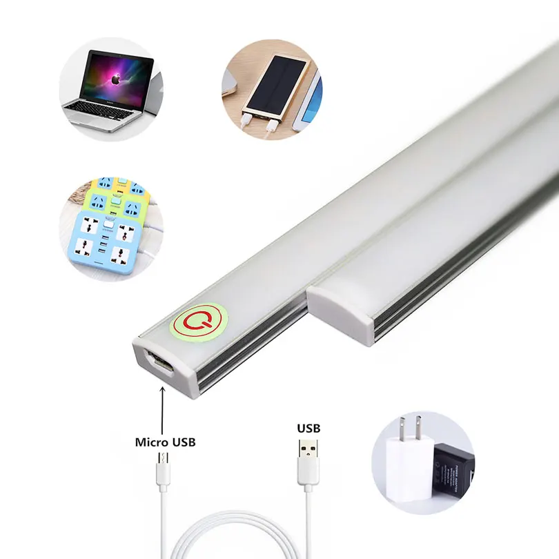 LEDGLE 6W Ultra-thin LED Light Bar Closet Light Bright Under Cabinet Lamp 21 Led Beads Ideal for Closet Bedroom Hallway USB DC5V (3)