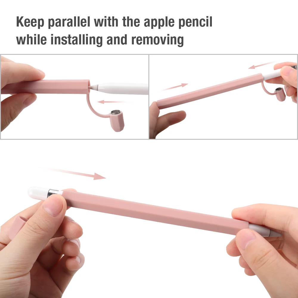 Jisoncase пенал для Apple Pencil модный силиконовый чехол Мягкий защитный чехол для Apple Pencil анти-потеря чехол