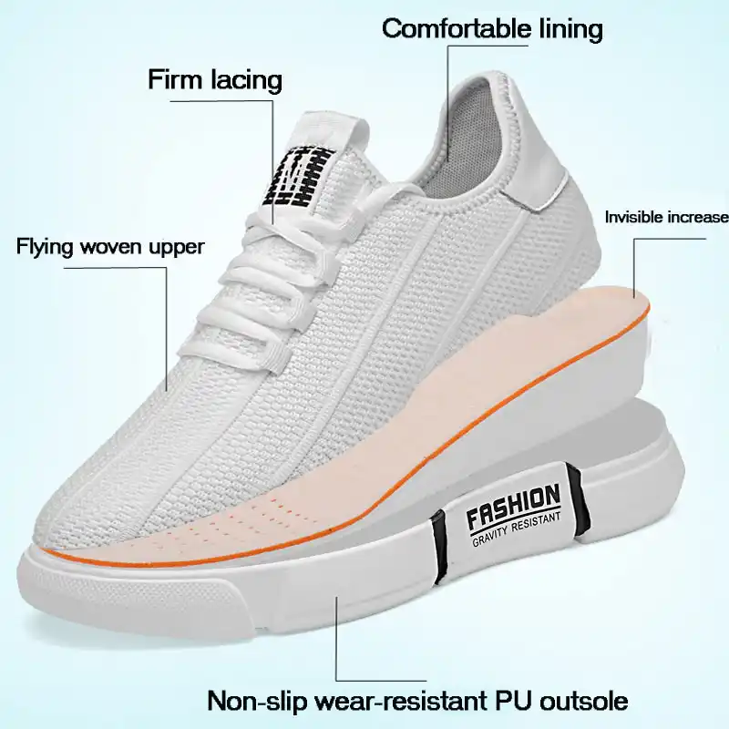 sapato 8 cm masculino