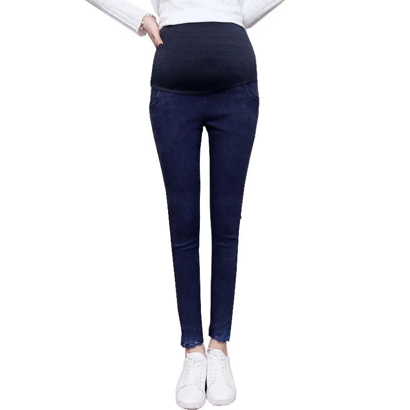Abdominal Lace Stretch Skinny Maternity Jeans For Pregnant Women Denim