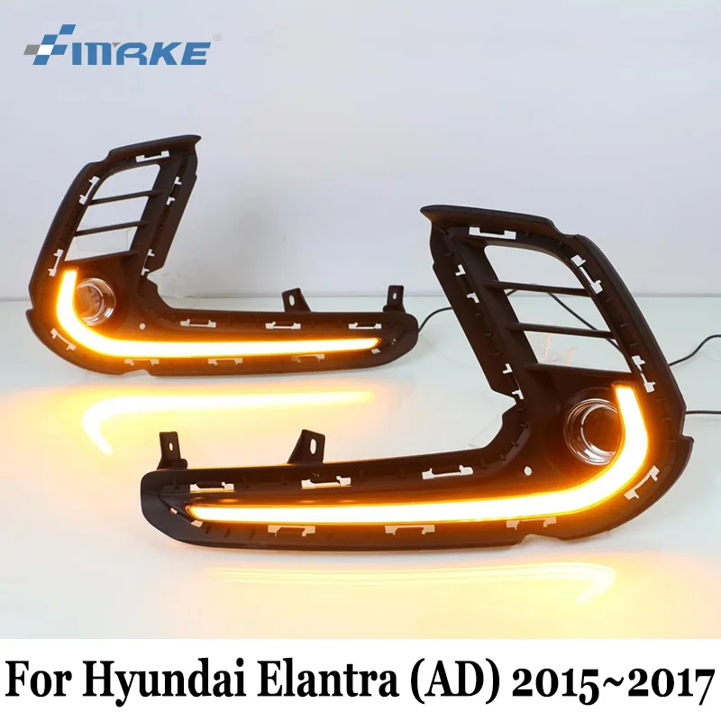 

SMRKE DRL For Hyundai Elantra AD 2015~2017 / Car Daytime Running Lights With Cornering Signal Lamp / Two-colour Car Styling
