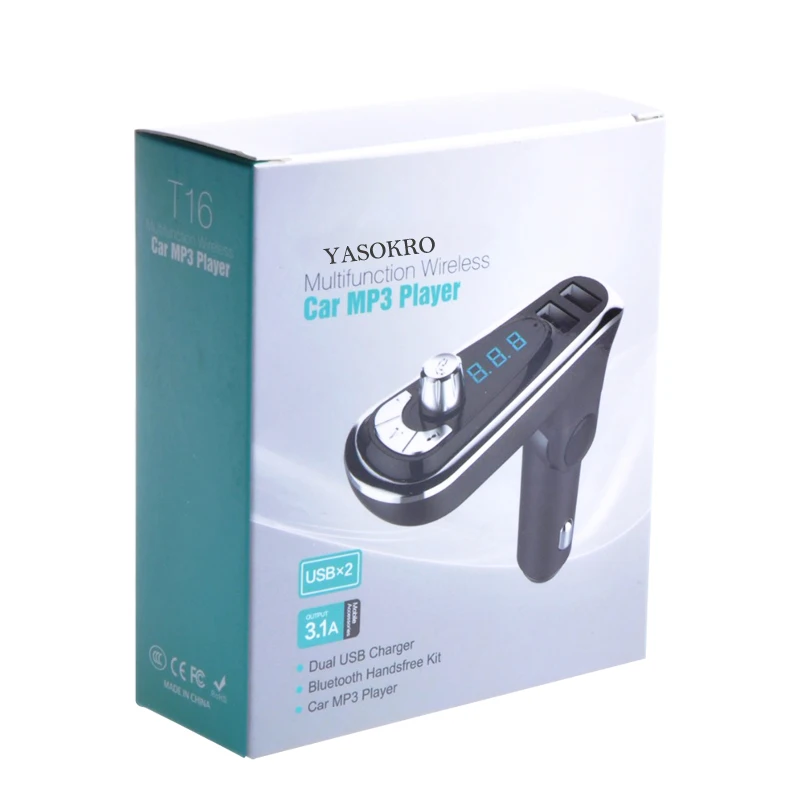 YASOKRO Bluetooth автомобильный комплект Hands Free MP3 аудио плеер Обнаружение напряжения с двойным USB Автомобильное зарядное устройство автомобильные аксессуары fm-передатчик
