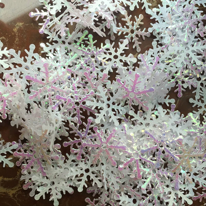 300 шт 2 см снежинки Рождественские украшения поддельные снежные конфетти в форме снежинок Рождественская елка Снежная Свадьба украшения для дома