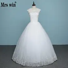 Vestido De Noiva High Quality 2018 O neck Hot Sales Lace Wedding Dress Applicue Sexy Backless