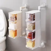 Walle Pepper Promotion For Promotional On Multi Tier 360 Degree Rotating Wall Mount E Rack Seasoning Storage Box Jars Organizer Condiment
