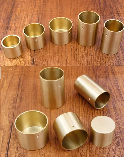 4Pcs/Lot Round Brass Tip Cap for Mid Century Modern Table Leg Feet