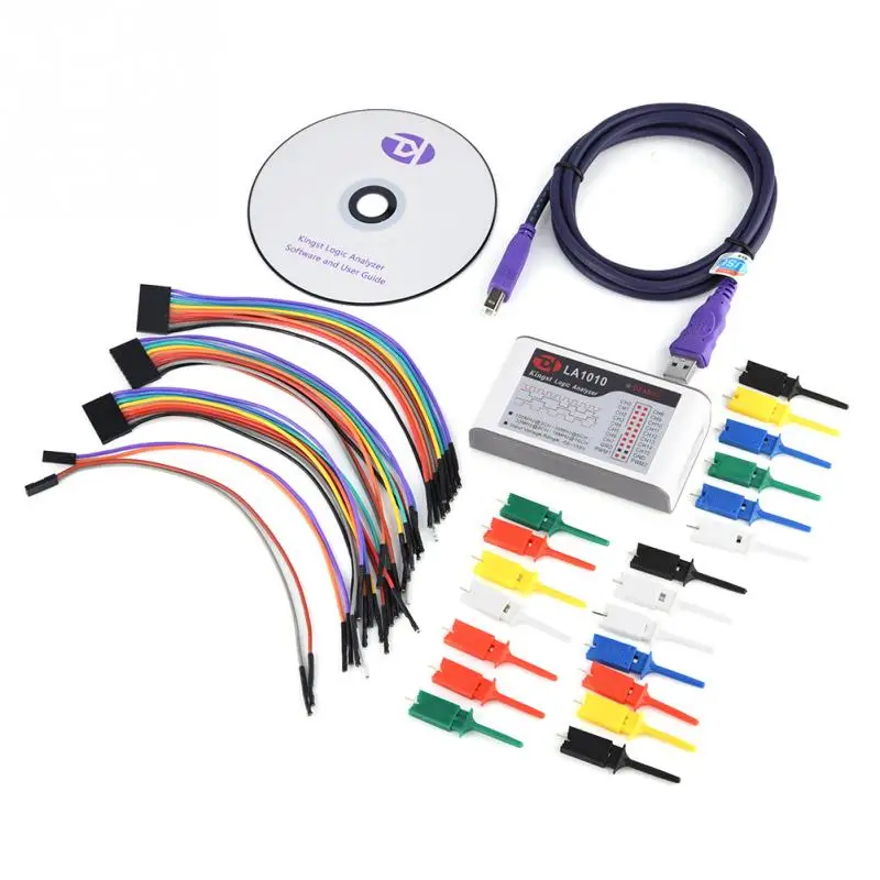

LA1010 USB Logic Analyzer 100M Max Sample Rate 16 Channel MCU/ARM/FPGA Debug Tool