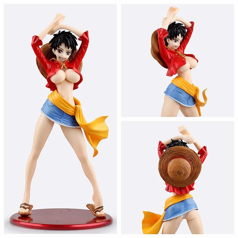 One Piece экшн Фигурка Обезьяна D Luffy Girl Ver. из ПВХ 210 мм Аниме поп Модель Toy фигурка OP10|one