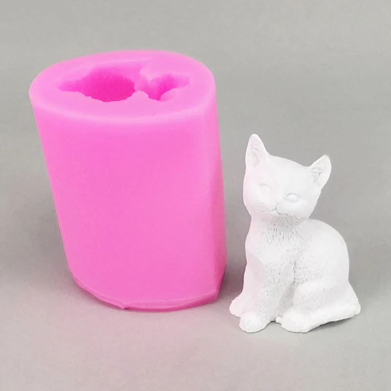 

DIY Lovley Small Cat Candle Mold Soap Mold Chocolate Mold 3D Decorative Soap Molds Cake Decorating Tools