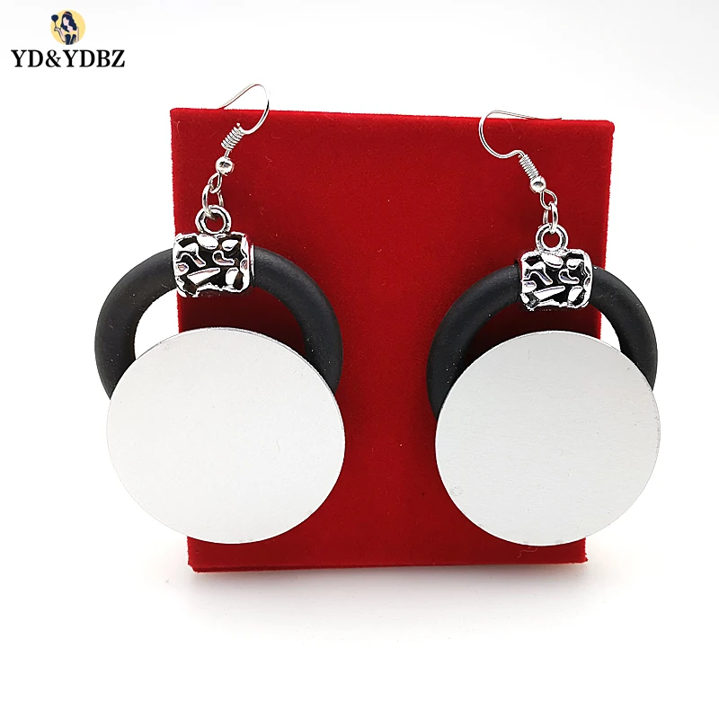 

YD&YDBZ Handmade Round Aluminum Sheet Design Germany Style Women Drop Earrings Big Round Ear Jewelry Trendy Accessories Gift