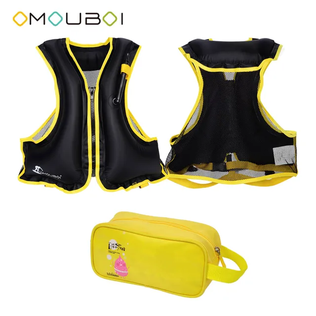 OMOUBOI Adults Water Sports PPE Buoyancy Life Safety Vest Rapid Inflatable Security Life Jacket