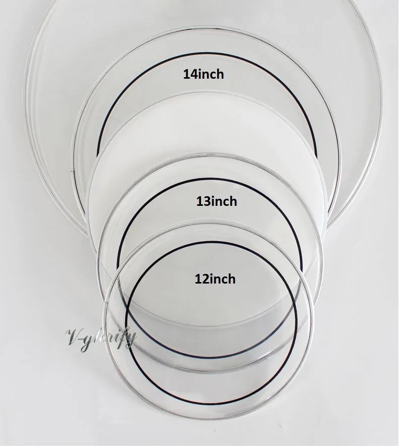 12-13-14inch прозрачный цвет двойной барабан кожи барабанная головка внешний слой кожи Звук контролируется