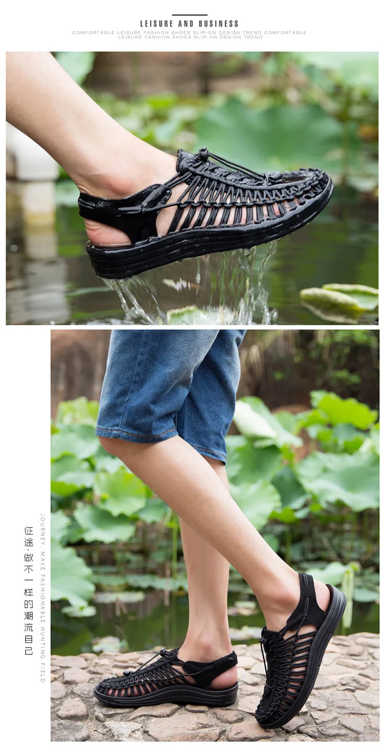 Новое поступление; Летние сандалии; Мужская обувь; качественные удобные мужские сандалии; Модные Дизайнерские повседневные мужские сандалии; H128