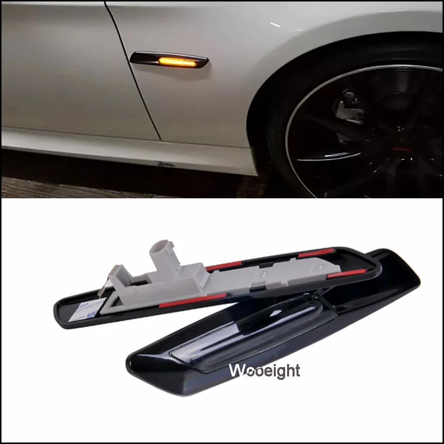 

2Pcs Car styling LED Side Marker Light Fender Turn Signal Lamp For BMW E60 E82 E87 E88 E90 E91 E92 E93 Amber Yellow