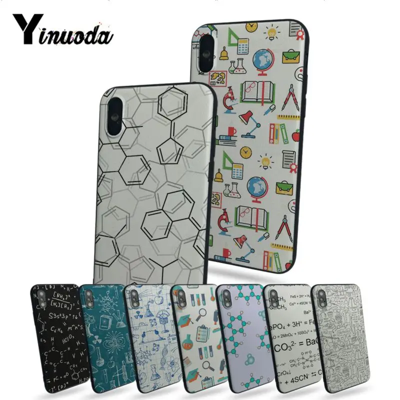

Yinuoda chemistry scribbles on white case phone case For iphone X 8 8plus Black Case cover And 7 7plus 6 6s