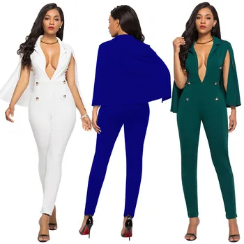 

Vadim Sexy Bodysuit Jumpsuit Polyester Women New Limited Straight Catsuit Body Women's Free Shipping 2020 Elegant With A Cloak