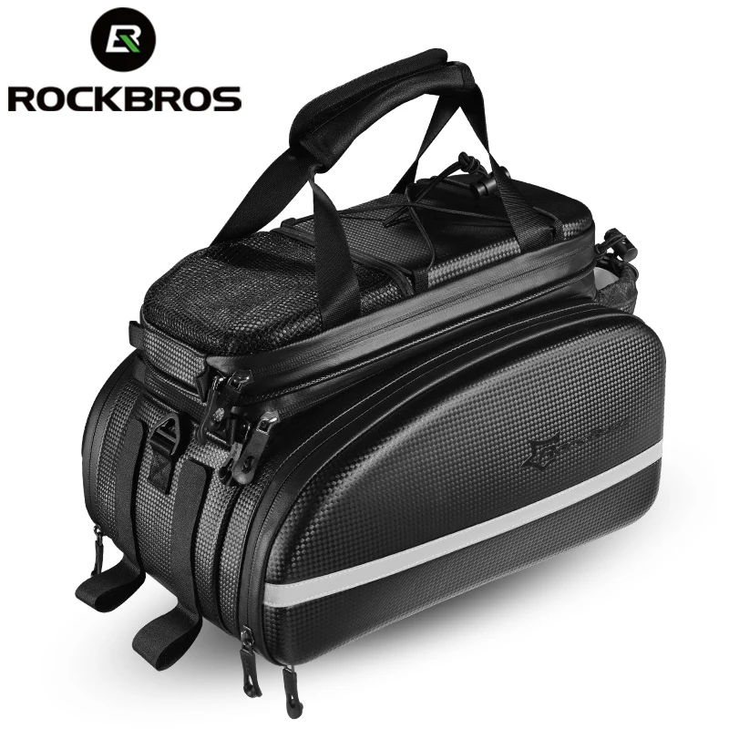 ROCKBROS Сумка-переноска для велосипеда MTB велосипедная сумка для багажника Pannier велосипедная многофункциональная большая Вместительная дорожная сумка с дождевиком