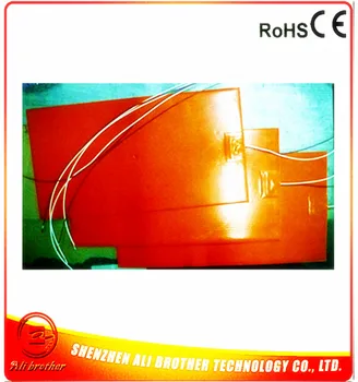 

Silicone Rubber Heater of Tank for heating diesel 220v 1400w 40"*20"(508*1016*1.5mm) 1000mm lead wire come out from short corner