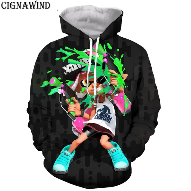 New arrive popular fashion cool Splatoon 2 hoodies men women 3D print