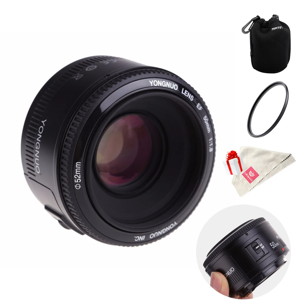 

YONGNUO 50MM YN50MM F1.8 For Canon Fixed Focus Lens Large Aperture Auto Focus Lens for DSLR Camera Canon 7/10/60/70